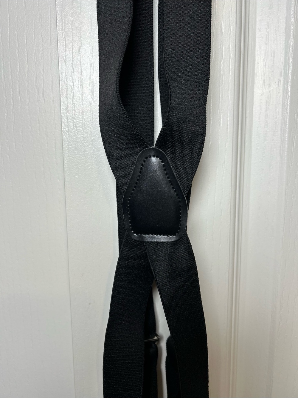 Crosspatch  X-back style suspenders clip-on attachments elastic fabric EUC